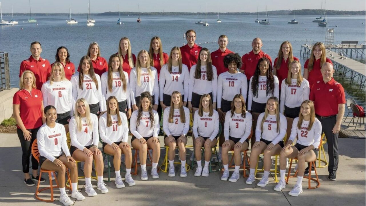 Wisconsin volleyball team photo unblurred