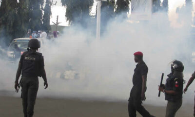 BREAKING: Police Fire Tear Gas, Gunshots At EndSARS Memorial Procession
