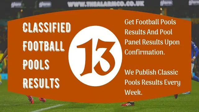 Pool result week 13 hotsell
