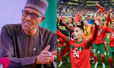 'Buhari You Do This One'... Reactions As Fans Link Morocco's Defeat To Buhari