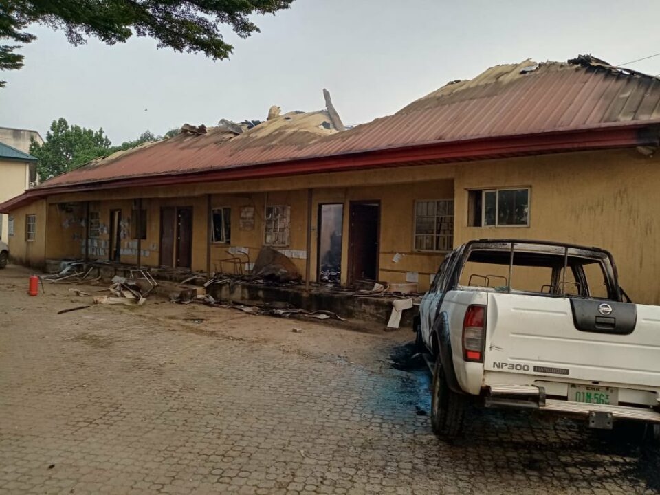 Bomb Blast Rocks Imo INEC Office, 3 Killed [Photos]