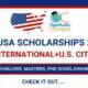 List of USA Scholarships 2023-24 For US Citizens +International Students