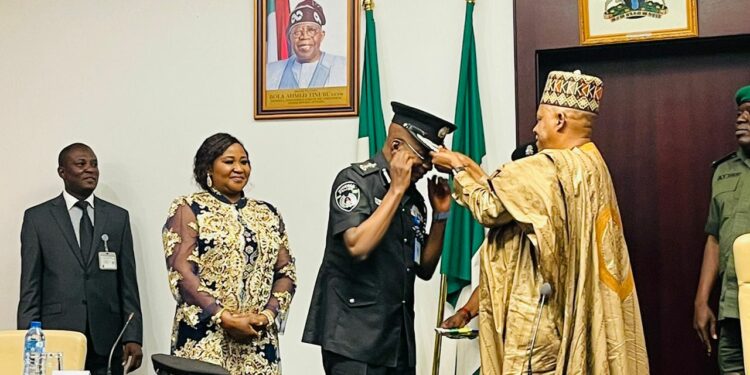 JUST IN: VP Kashim Shettima Decorates New Acting IGP Kayode Egbetokun [Video]