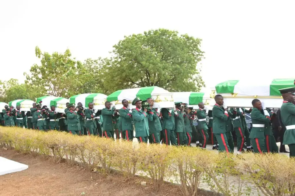 Tears As 17 Soldiers in Okuama Massacre Are Buried in Abuja