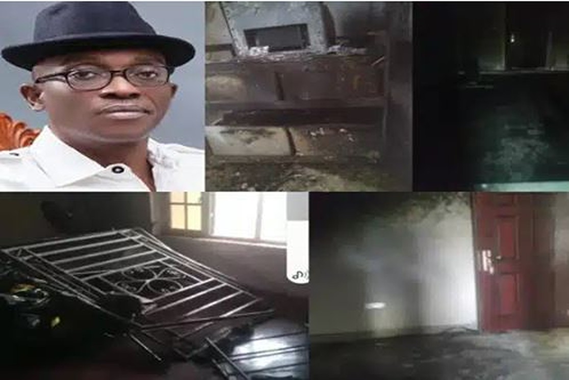 BREAKING: LP Chairman Julius Abure Escapes Assassination As Fire Razes His House