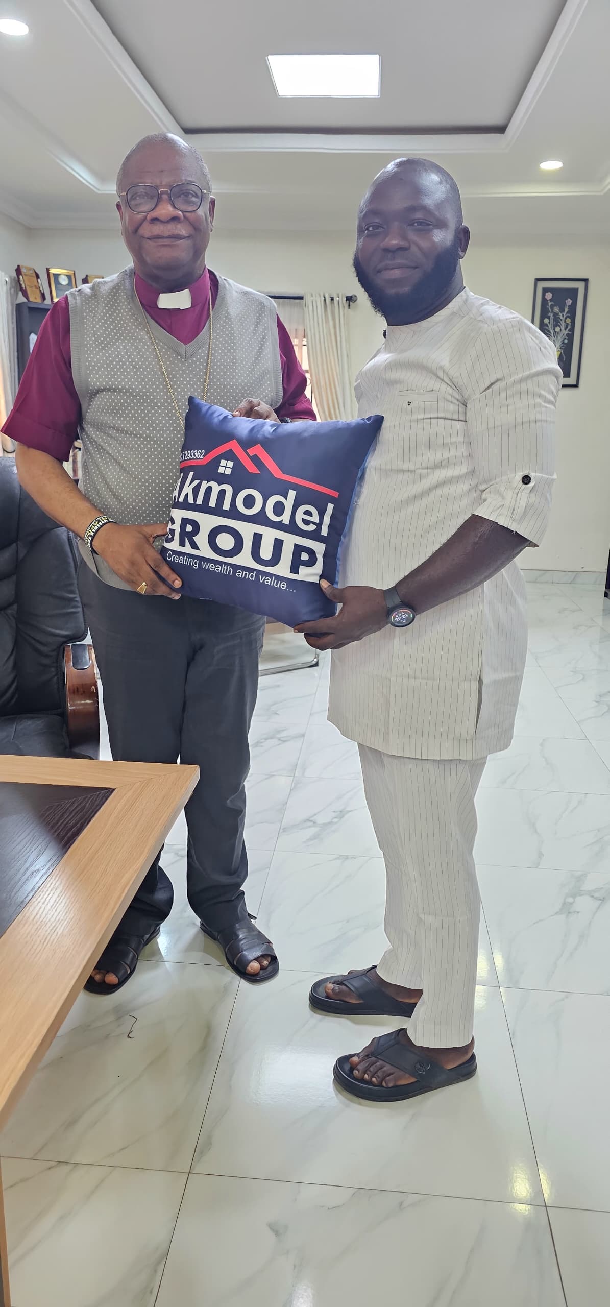 Akmodel Group MD Meets with His Lordship Bishop Rt. Revd. Dr. J. Akin Atere Of The Anglican Communion