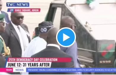 Democracy Day: President Tinubu Falls While Boarding Presidential Parade Vehicle [Video]