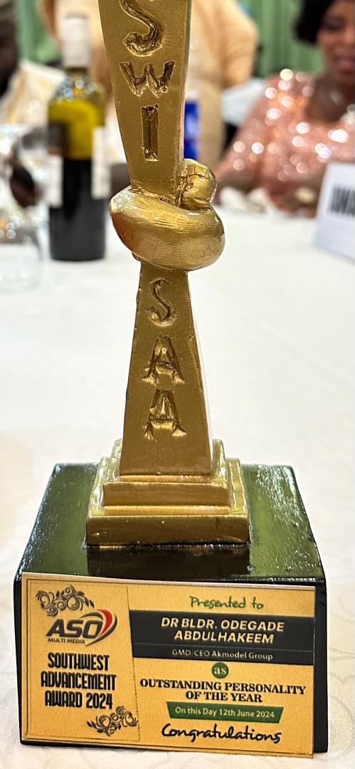 South-West Investment Summit 2024: Akmodel Group MD Receives Award With Minister of Interior, Dele Momodu, Olufemi Soneye, Ruben Abati, Others [Photos]