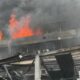 BREAKING: Fire Guts Lagos Government Staff Quarters in Ogba