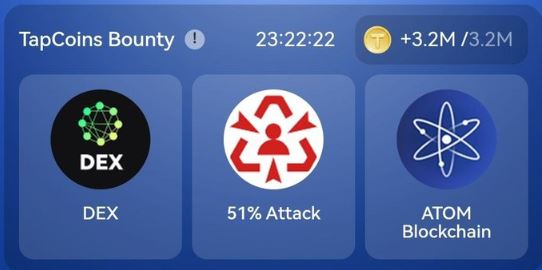 Today's TapCoins Bounty Daily Combo 30 August 2024