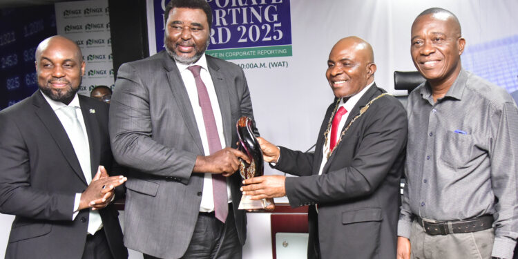Dangote Cement is the Platinum winner of ICAN, NGX’s Corporate Reporting Award