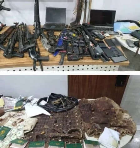 See The Charm, Weapons DSS Recovered From Sunday Igboho House (Photos)