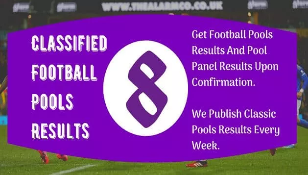 Week 8 Pool Result 2021 For Sat 28 Aug 2021 – UK Football From Pool Agent