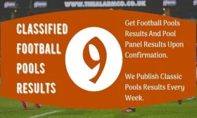 Football Pool Result Today Sat 4 Sep 2021 For Week 9 Pool Fixtures 2021 - Pool Agent