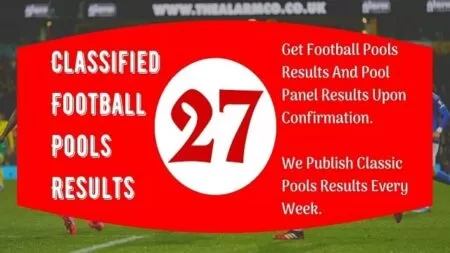 Week 27 Pool Results 2024 for Saturday 6 January – UK Pool Agent
