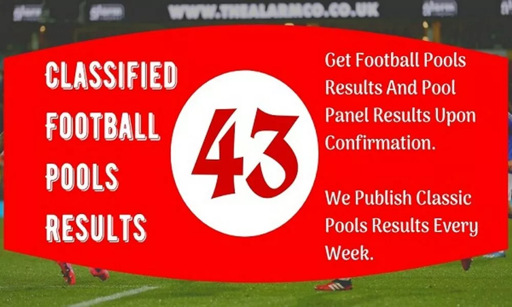 Classified Football Pool Fixtures: Week 43 Pool Result 2023 - Pool Agent